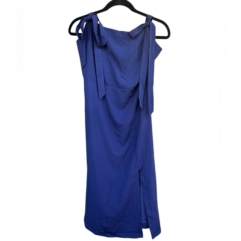 Petal & Pup Royal Blue Midi Dress with Tie Straps